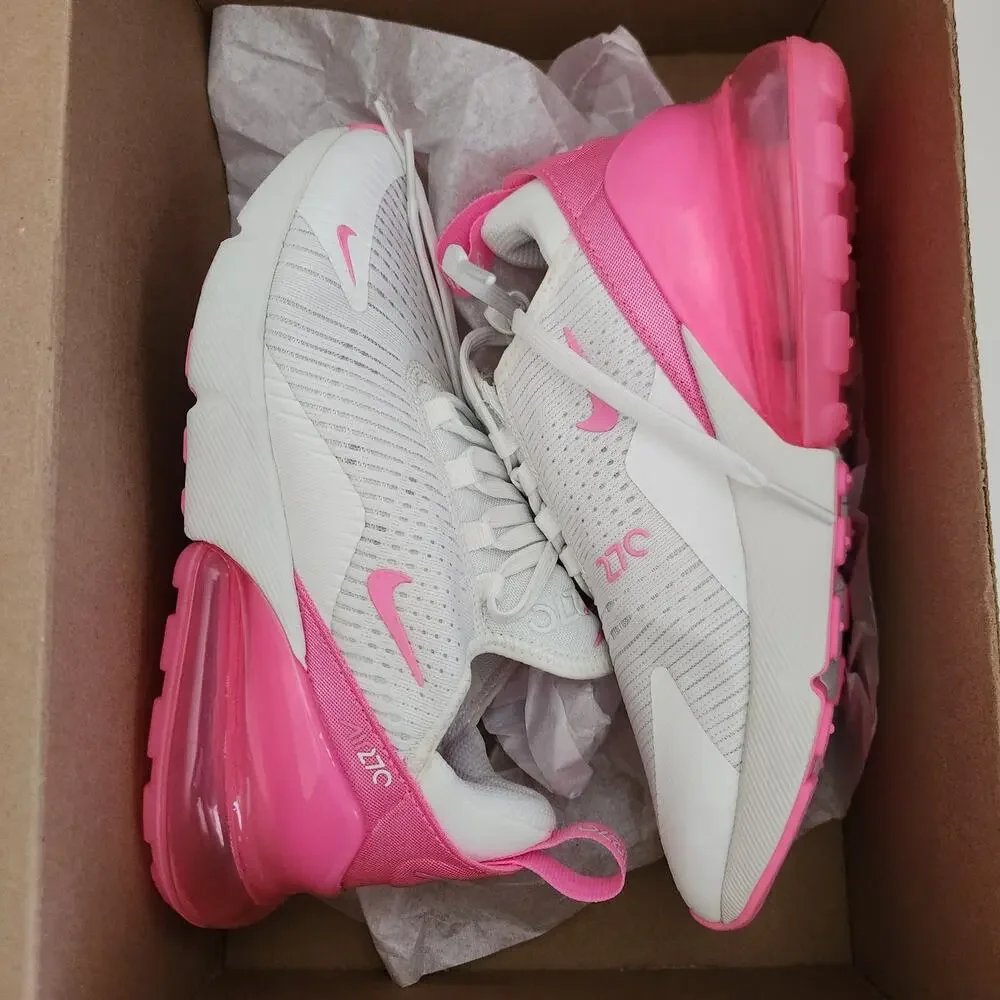 Nike Air Max 270 - Women's (Summit White/Pink Spell/Summit White) Size 6